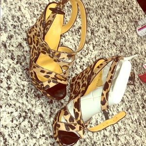 Leopard wedges